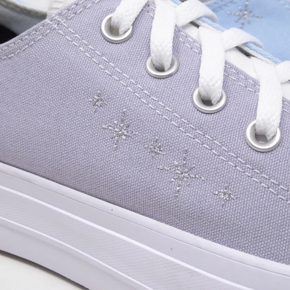 NEW Converse Women Move Platform Purple Blue Chuck Taylor All Star Star 9.5